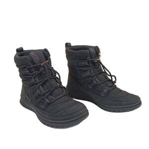 Ryka Senna 3 Boots Womens Black Nylon Water-Repellent Winter Boots New